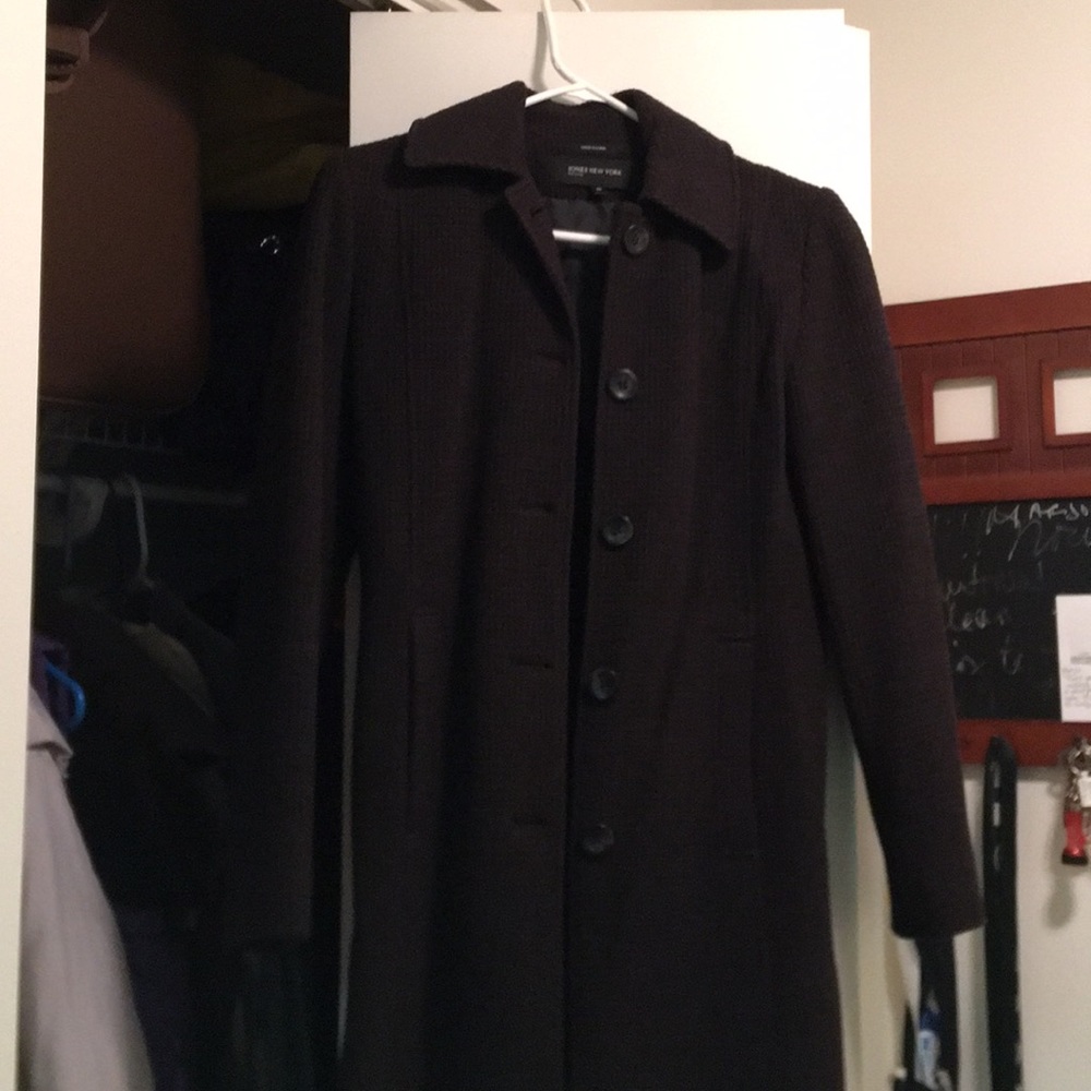 Brown/black checkered coat. (Petite) sz 4P